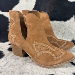 Naughty Monkey Brown Suede Ankle Booties